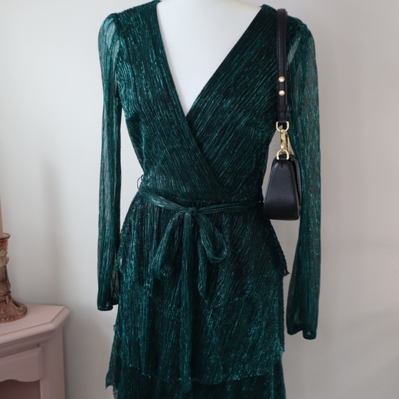 Sparkly Green Rachel Zoe Dress size XS - Picture 2 of 6